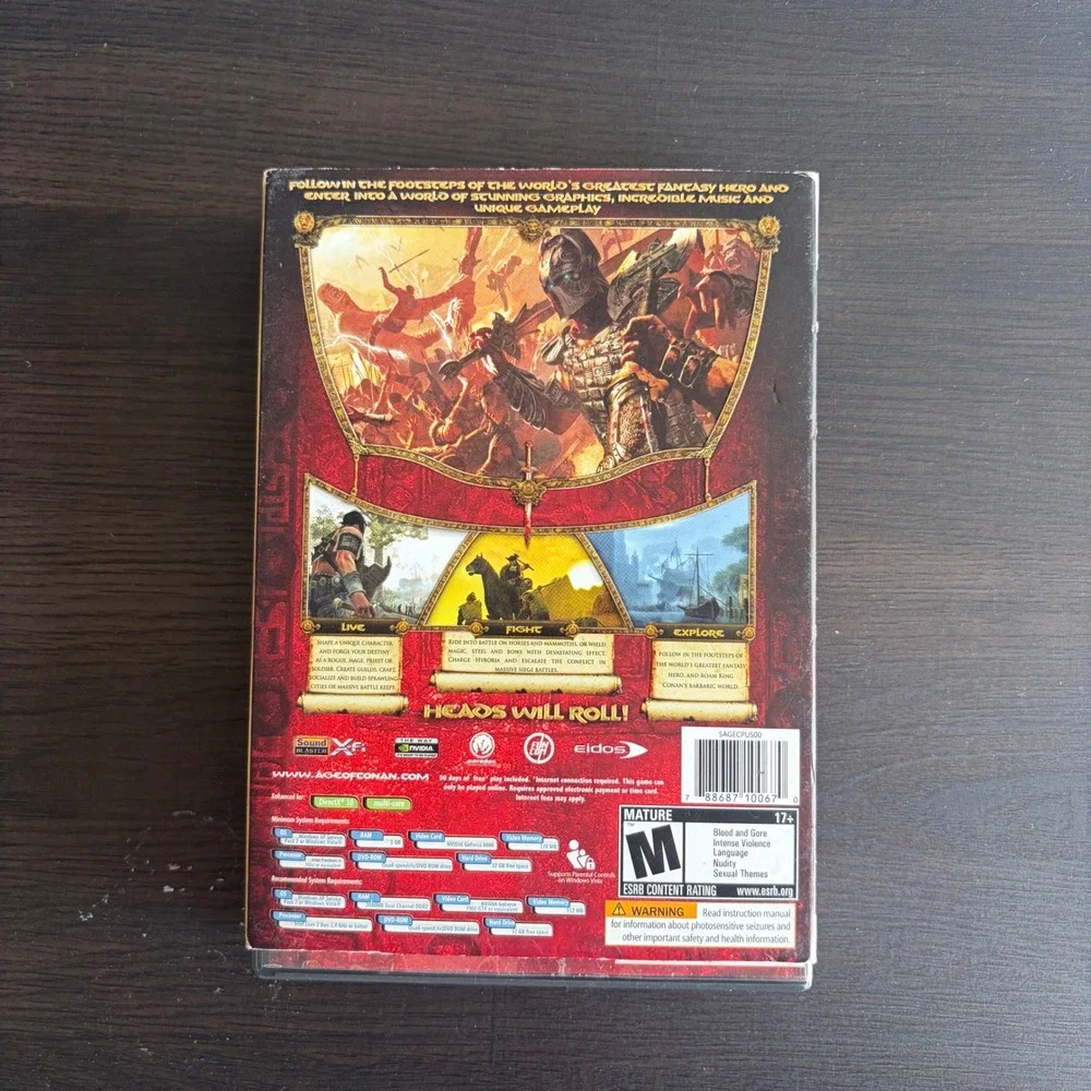 Age of Conan Hyborian Adventures PC DVD Game Windows Eidos Funcom 2008